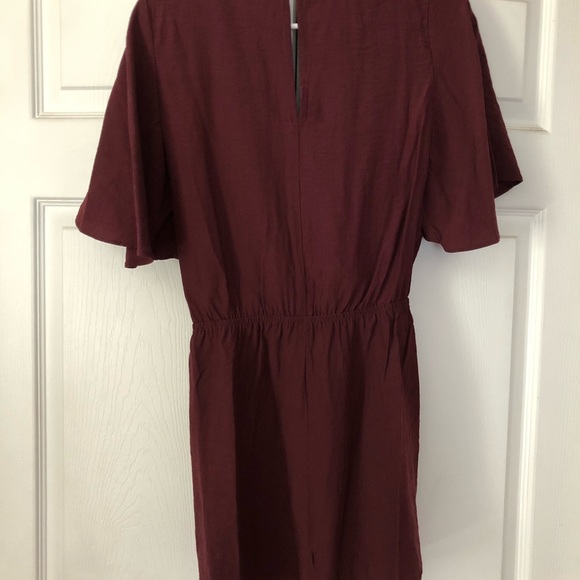 maroon tie front romper - Picture 3 of 3